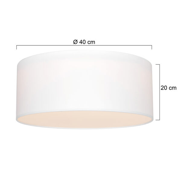 Steinhauer Prestige Chic plafondlamp - met witte gladde kap - Ø40 cm - dimbaar - Image 5