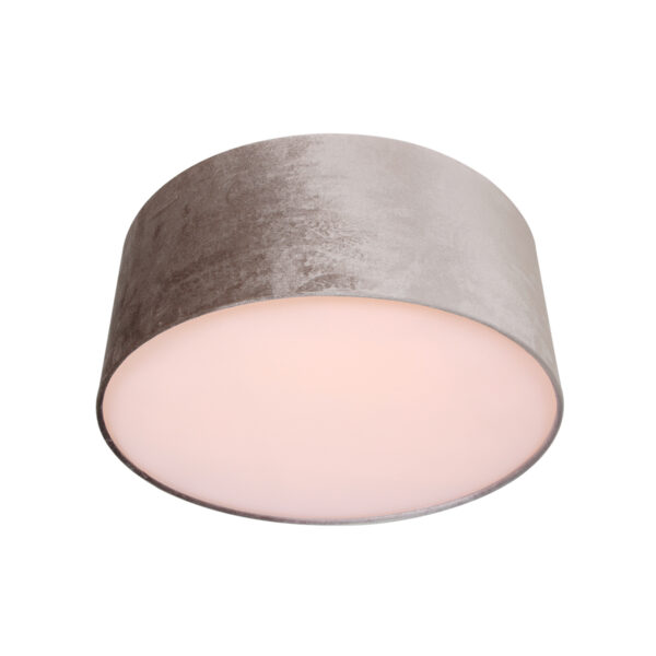 Steinhauer Prestige Chic plafondlamp - met velours grijze kap - Ø40 cm - dimbaar - Image 2