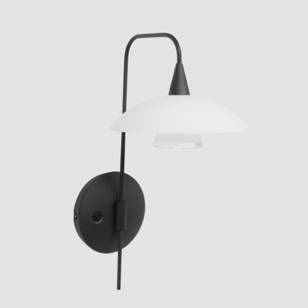 Steinhauer Tallerken wandlamp - incl. G9 lichtbron - 36 cm hoog - glazen schotel - zwart - Image 15