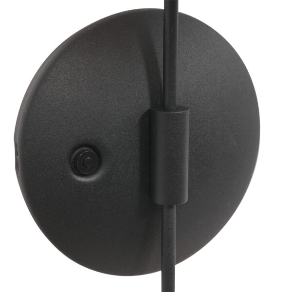 Steinhauer Tallerken wandlamp - incl. G9 lichtbron - 36 cm hoog - glazen schotel - zwart - Image 4