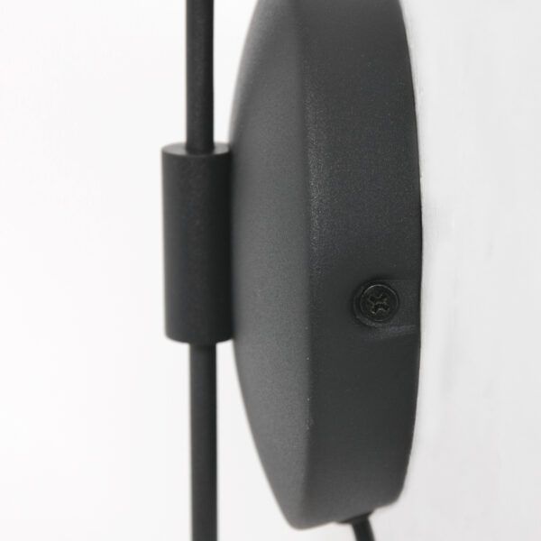 Steinhauer Tallerken wandlamp - incl. G9 lichtbron - 36 cm hoog - glazen schotel - zwart - Image 5