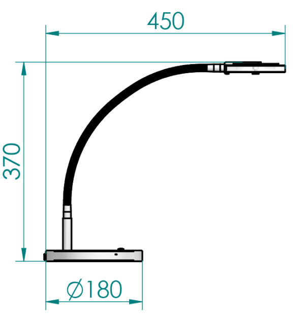 Steinhauer Turound tafellamp – In hoogte verstelbaar – Ingebouwd (LED) – transparant en zwart - Image 2