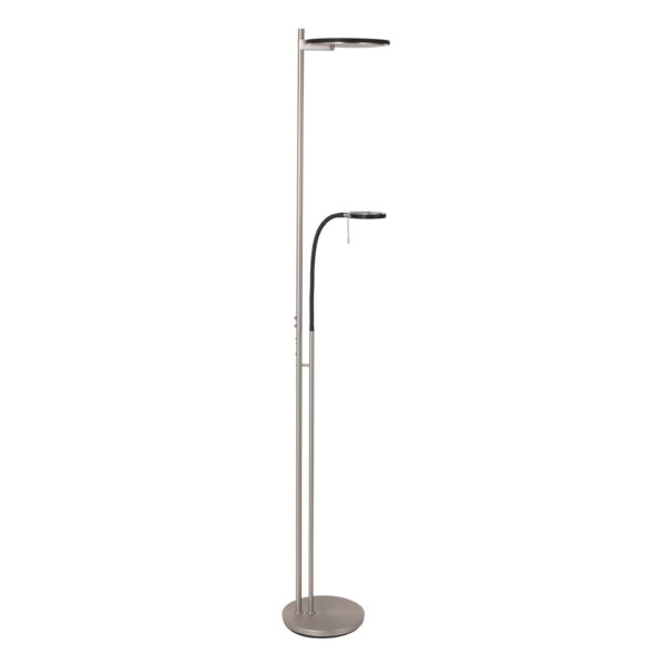 Steinhauer Turound vloerlamp – Draai- en/of kantelbaar – Ingebouwd (LED) – grijs en staal - Afbeelding 2