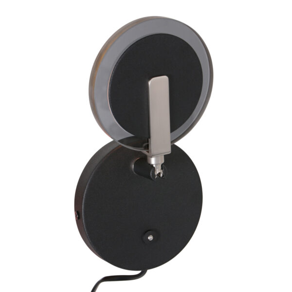 Steinhauer Turound wandlamp - dimbaar - Ø12,5 cm - 18 cm diep - draai- en kantelbaar - zwart met rookglas - Image 2