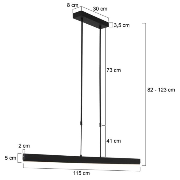 Steinhauer Zelena led hanglamp – In hoogte verstelbaar – Ingebouwd (LED) – staal - Image 6