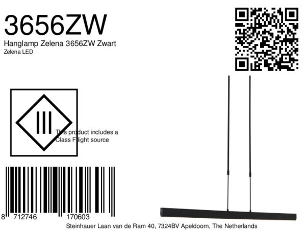 Steinhauer Zelena led hanglamp – In hoogte verstelbaar – Ingebouwd (LED) – staal - Image 7