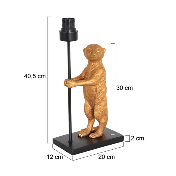 Lampenvoet gouden stokstaartje Anne Light & Home Animaux - Image 5