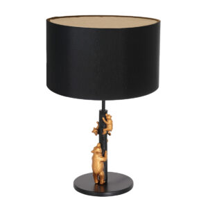 Anne Light & Home Animaux tafellamp – ø 20 cm – Niet verstelbaar – E27 (grote fitting) – Zwart