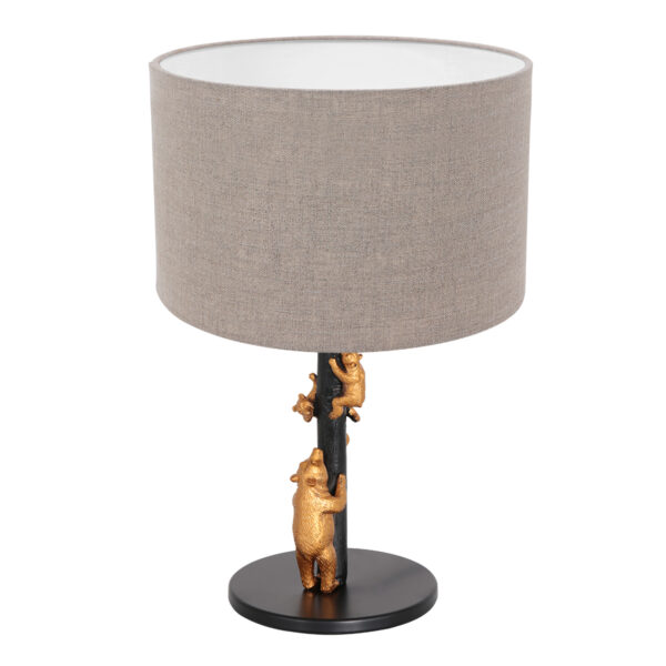 Anne Light & Home Animaux tafellamp – ø 20 cm – Niet verstelbaar – E27 (grote fitting) – Zwart