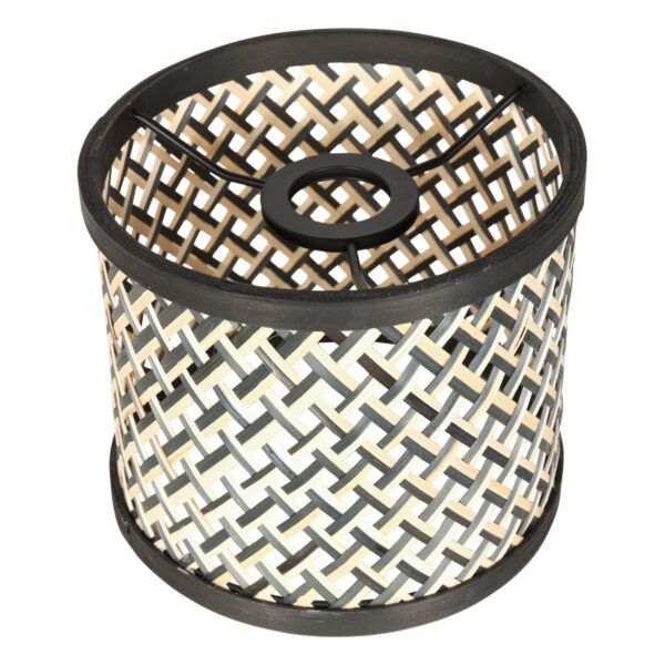 Zwarte tafellamp met gouden beer en rieten kap Anne Light & Home Animaux - Image 4