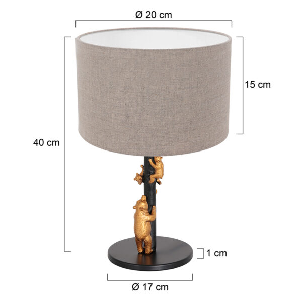 Tafellamp gouden beren familie Anne Light & Home Animaux - Image 5