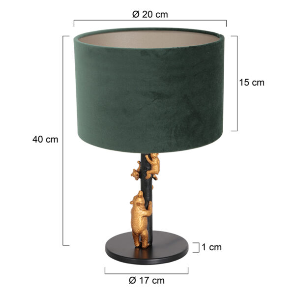 Tafellamp met gouden beertjes Anne Light & Home Animaux - Image 5