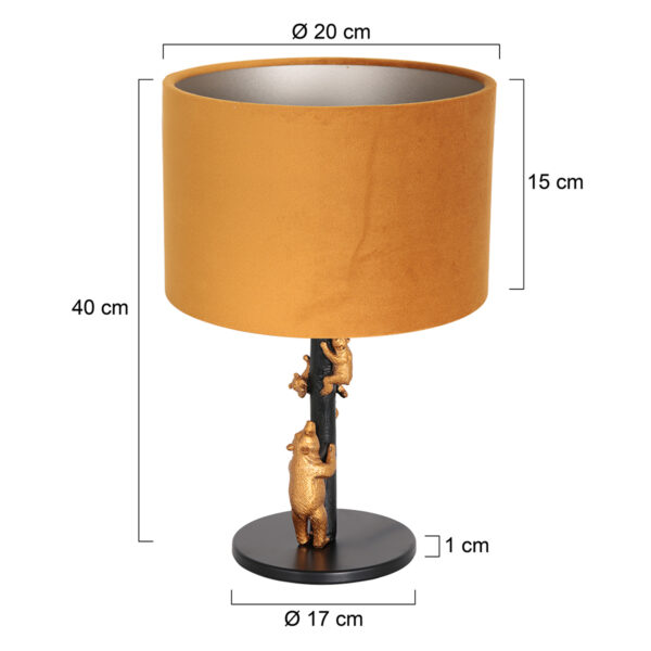 Trendy tafellamp met gouden dieren familie Anne Light & Home Animaux - Image 5