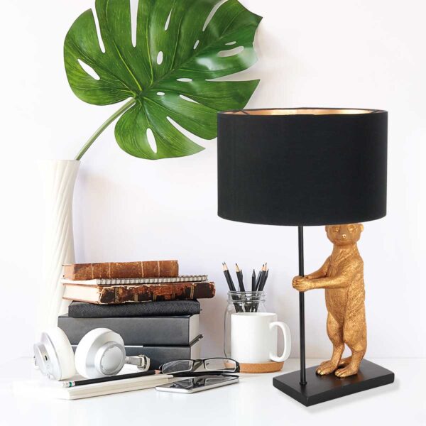 Tafellamp met stokstaartje Anne Light & Home Animaux - Image 2