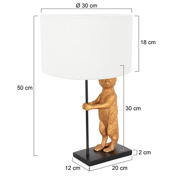 Stokstaart lampje met kap Anne Light & Home Animaux - Image 5