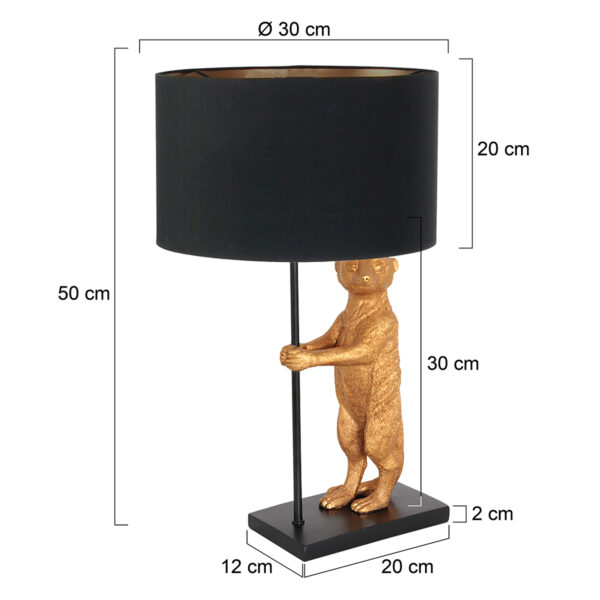 Tafellamp met stokstaartje Anne Light & Home Animaux - Image 6