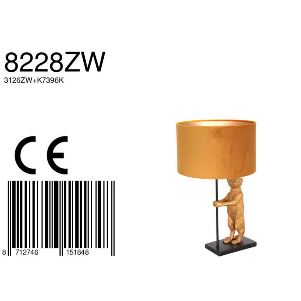 Tafellamp met gouden dier Anne Light & Home Animaux - Image 6