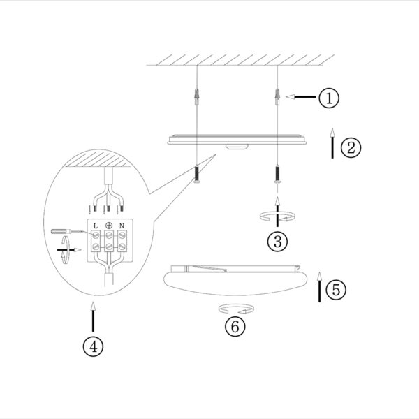 Bamboe plafondlamp zon LED Anne Light & Home Aura - Image 7