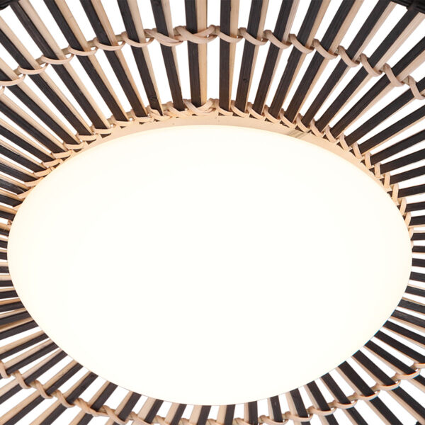 Bohemian ronde plafondlamp bamboe vlechtwerk  Anne Light & Home Aura - Image 5