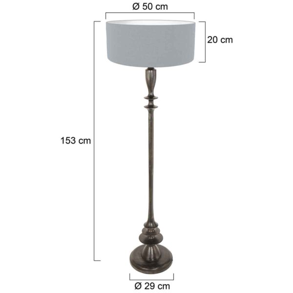 klassieke zwarte vloerlamp Anne Light & Home Bois - Image 5