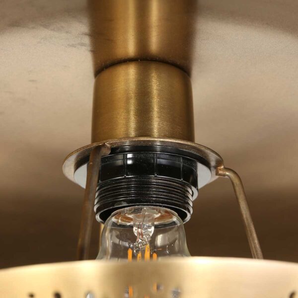 Vintage ronde gouden plafondlamp Anne Light & Home Brassi - Image 4