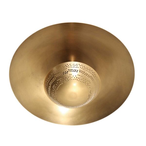 Vintage ronde gouden plafondlamp Anne Light & Home Brassi - Image 8
