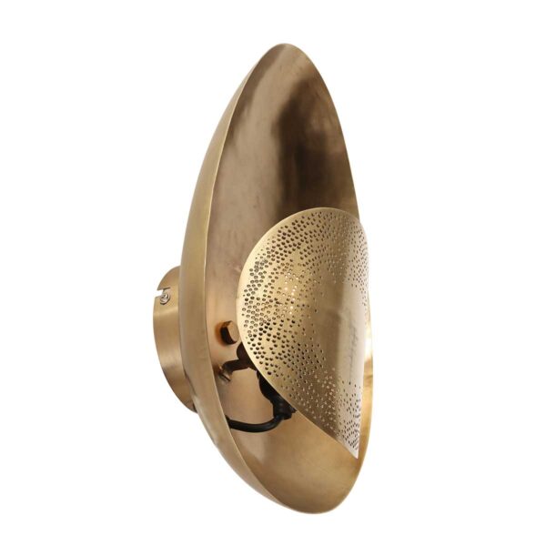 Retro eivormige gouden wandlamp Anne Light & Home Brassi - Image 10