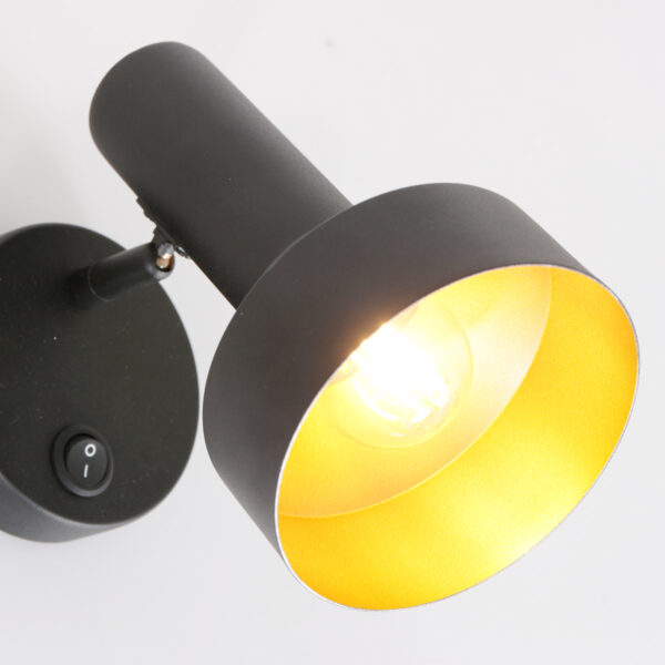 Wandspot zwart met gouden binnenzijde Anne Light & Home Bundle - Image 5
