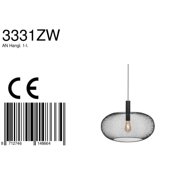 Hanglamp met gaas Anne Light & Home Cloud - Image 7