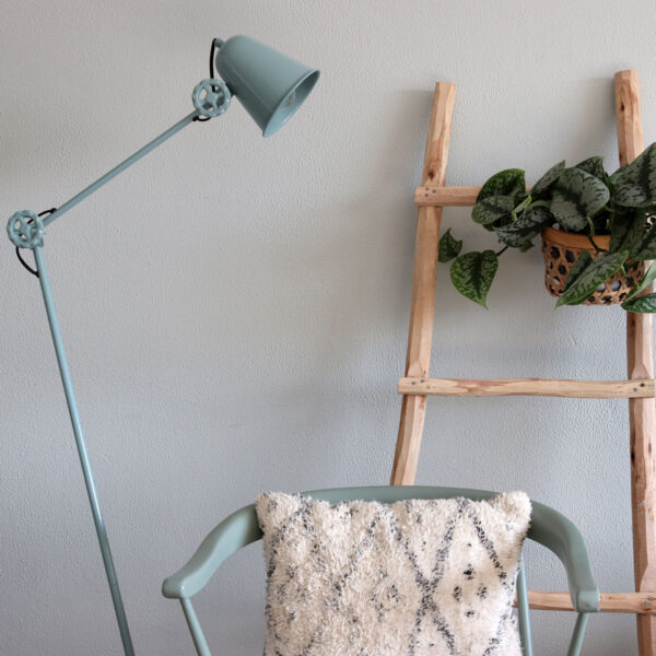 Anne Lighting Dolphin staande leeslamp - industrieel - 160 cm hoog - verstelbaar - mintgroen - Afbeelding 2