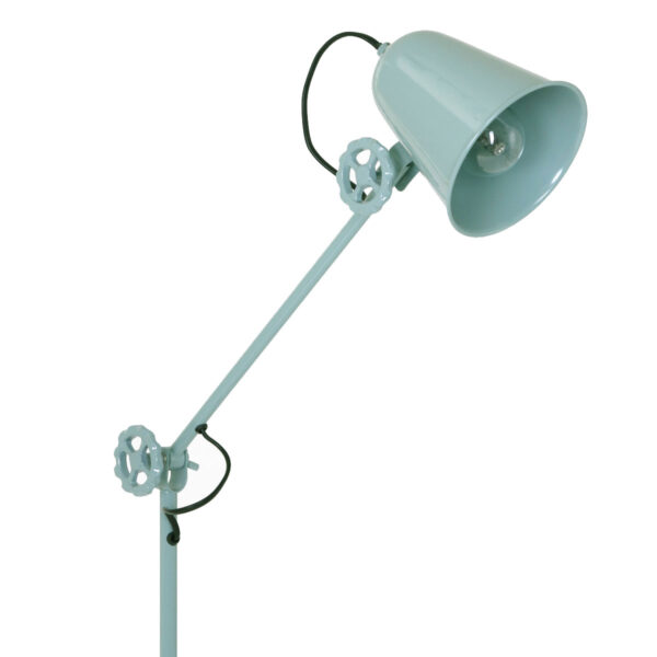 Anne Lighting Dolphin staande leeslamp - industrieel - 160 cm hoog - verstelbaar - mintgroen - Afbeelding 5