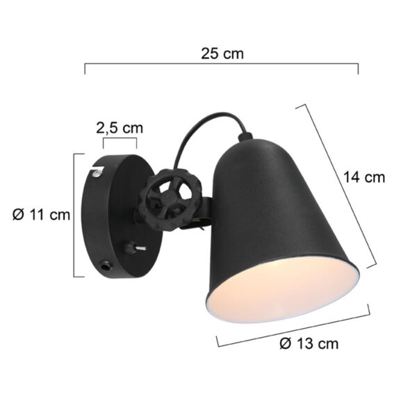 Stoere wandlamp Anne Light & Home Dolphin - Image 6