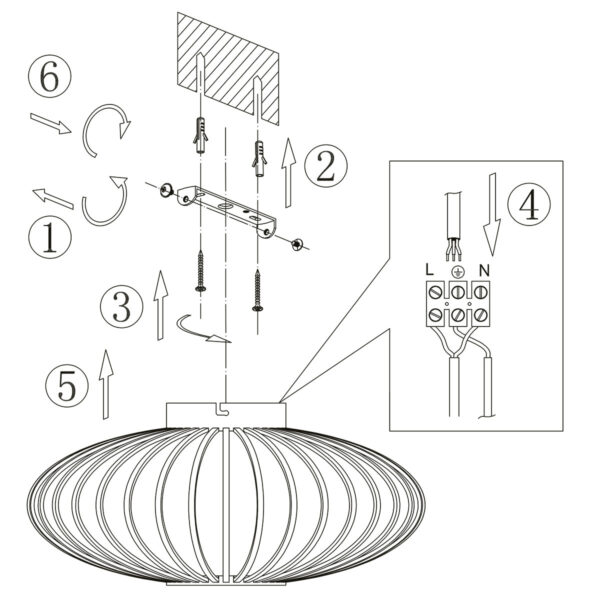 Spiraal plafondlamp Anne Light & Home Dunbar - Image 8