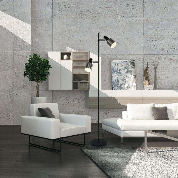 Tweelichts strakke vloerlamp Anne Light & Home Fjorgard - Image 2