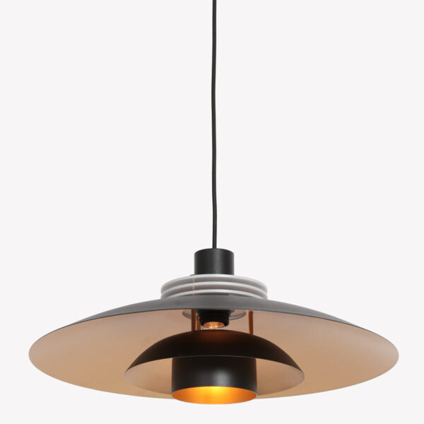 Anne Lighting flinter hanglamp - met schotels - E27 - in hoogte verstelbaar - Ø47 cm - zwart - Afbeelding 12