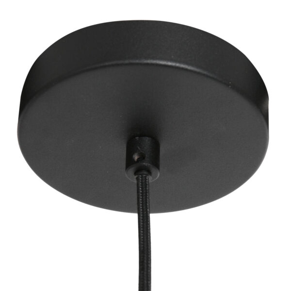 Anne Lighting flinter hanglamp - met schotels - E27 - in hoogte verstelbaar - Ø47 cm - zwart - Afbeelding 14