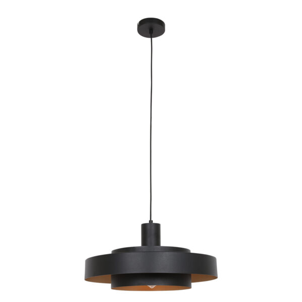 Ronde retro hanglamp met ringen Anne Light & Home Flinter - Image 12