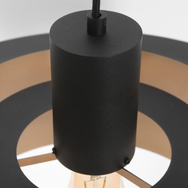 Ronde retro hanglamp met ringen Anne Light & Home Flinter - Image 3