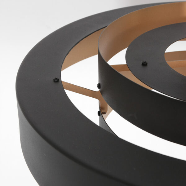 Ronde retro hanglamp met ringen Anne Light & Home Flinter - Image 4