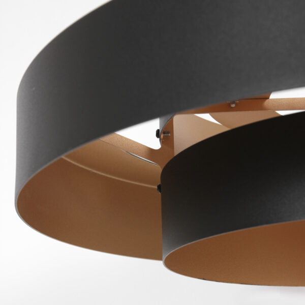 Ronde retro hanglamp met ringen Anne Light & Home Flinter - Image 5