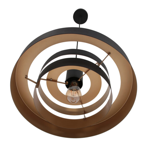 Ronde retro hanglamp met ringen Anne Light & Home Flinter - Image 9