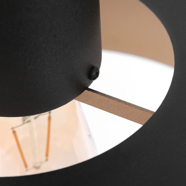 Ronde retro hanglamp met ringen Anne Light & Home Flinter - Image 10
