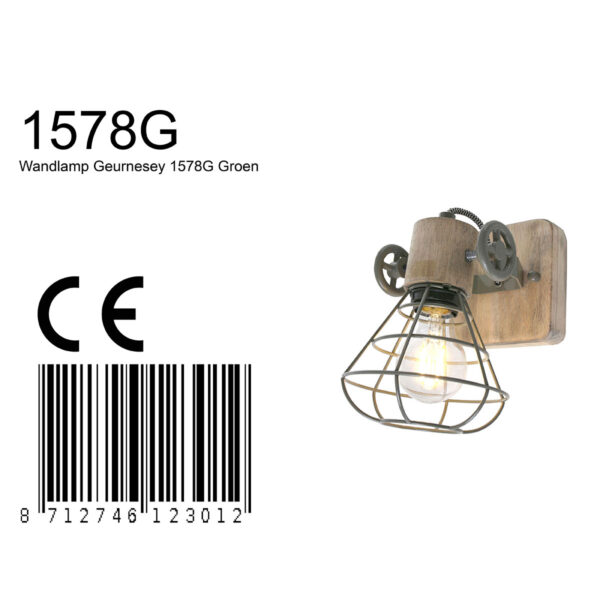 Wandlamp draad en hout Anne Light & Home Guersey - Image 7
