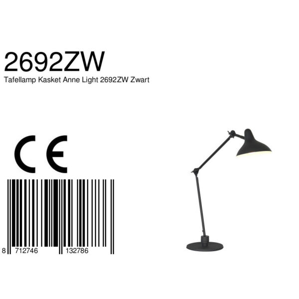 Verstelbare retro look bureaulamp Anne Light & Home Kasket - Image 7