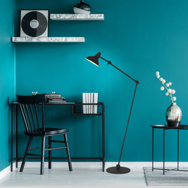 Verstelbare retro look vloerlamp Anne Light & Home Kasket - Image 2