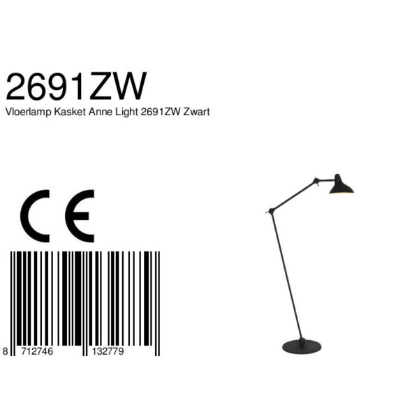 Verstelbare retro look vloerlamp Anne Light & Home Kasket - Image 7
