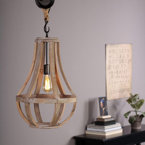 Houten katrol hanglamp Anne Light & Home Liberty bell - Image 14