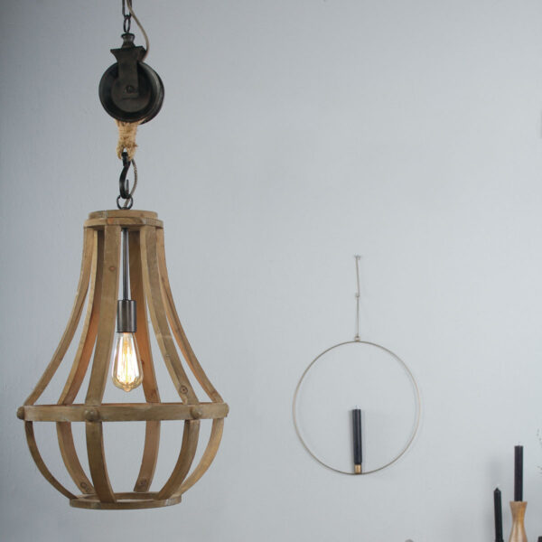 Houten katrol hanglamp Anne Light & Home Liberty bell - Image 3