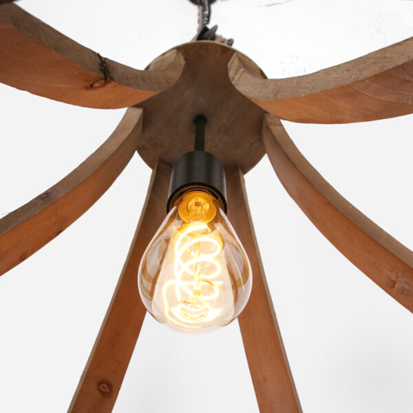 Houten katrol hanglamp Anne Light & Home Liberty bell - Image 4