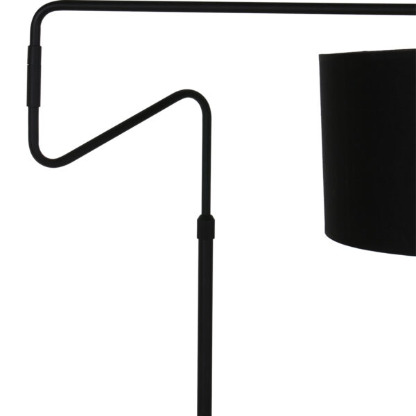 Anne Lighting Linstrøm schemerlamp - met kap - 155 cm hoog - draai- en kantelbaar - zwart - Afbeelding 11